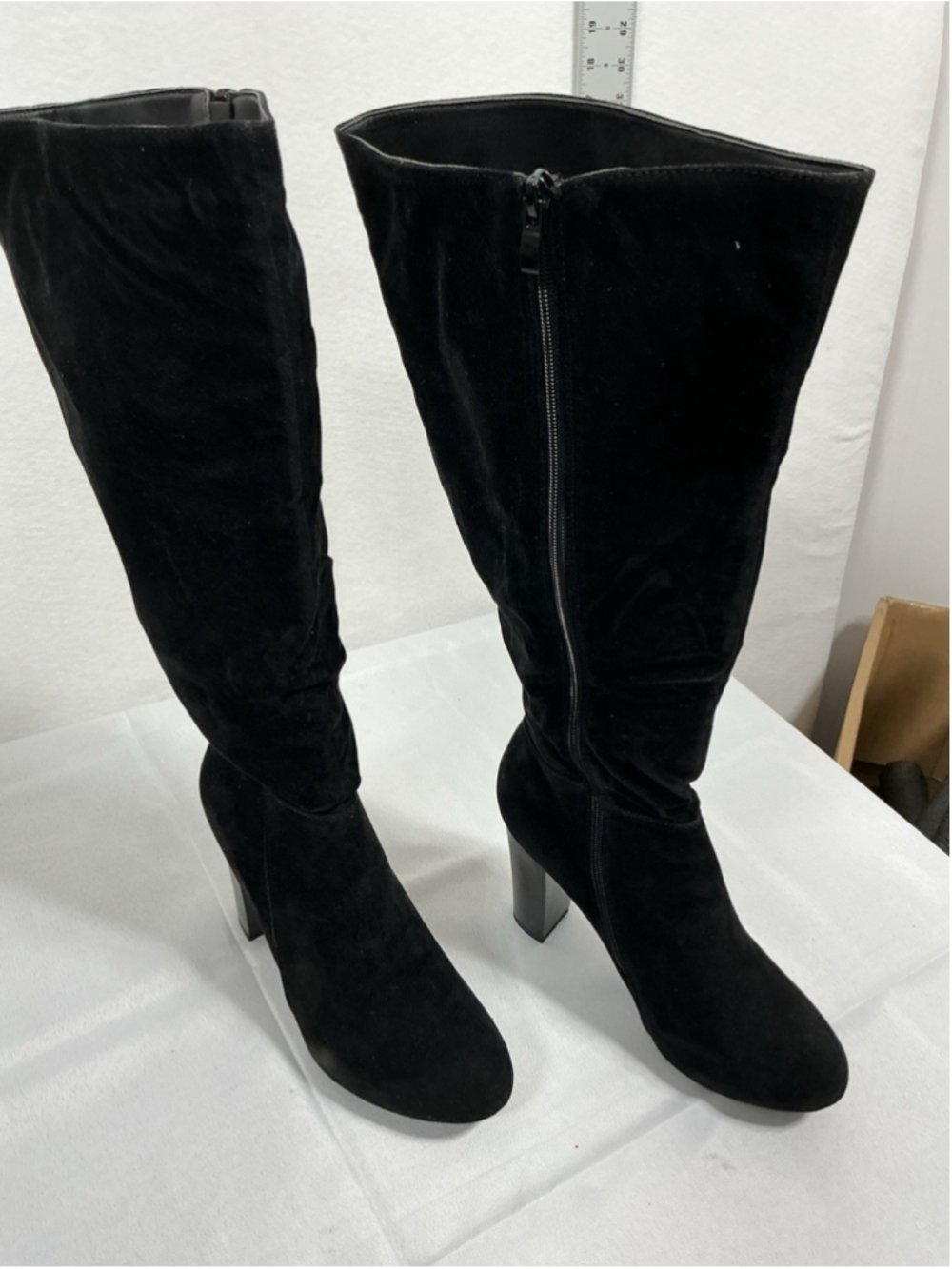 Womans New Refresh Ringo-03 Knee High Boots Block Heel Size 9 Black